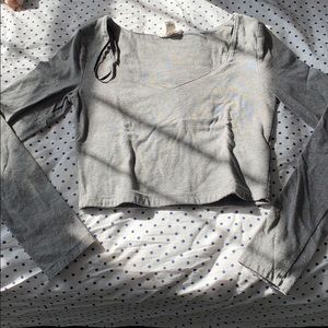 Gray crop top